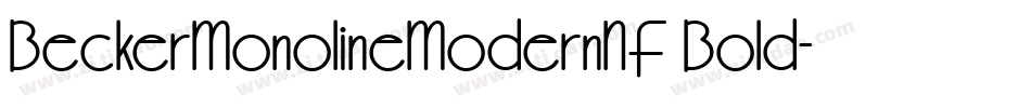 BeckerMonolineModernNF Bold字体转换